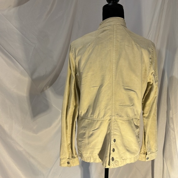 Free People Tan Military Style Distressed Jacket Size M - Picture 6 of 14